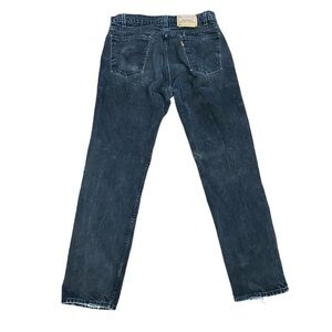 VTG 90’s Levi’s Orange Tab 505 Straight Leg Black Denim Jeans Size 36x32